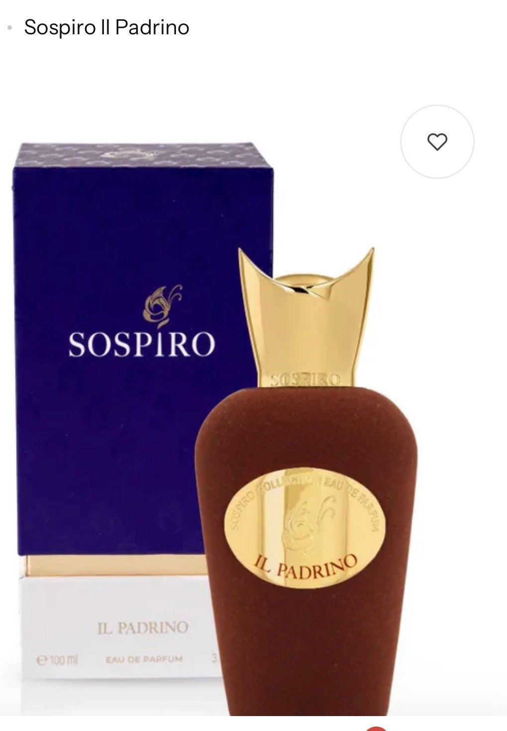 Sospiro IL Padrino Eau de Parfum 100 ml, Ophalen of Verzenden, Nieuw