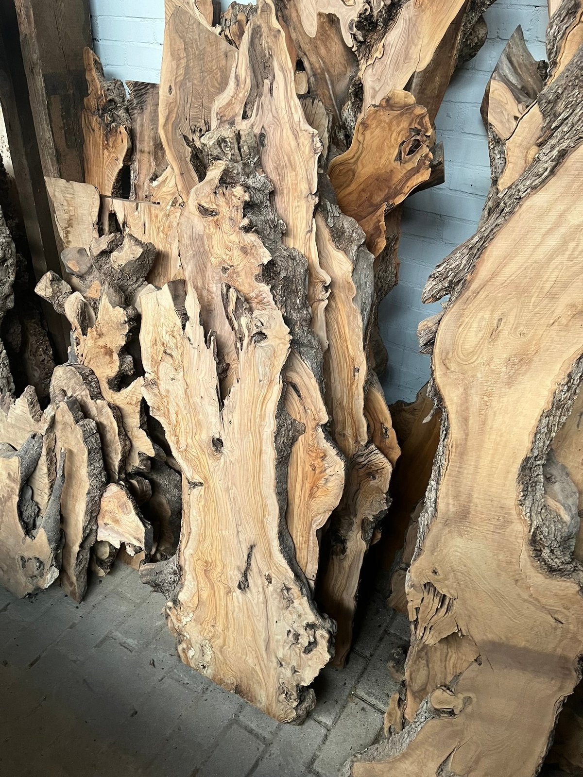 Kurk droog olijfhout olive slabs voor epoxy tafelbladen, Huis en Inrichting, Tafels | Salontafels, Ophalen, 50 tot 100 cm, Rechthoekig