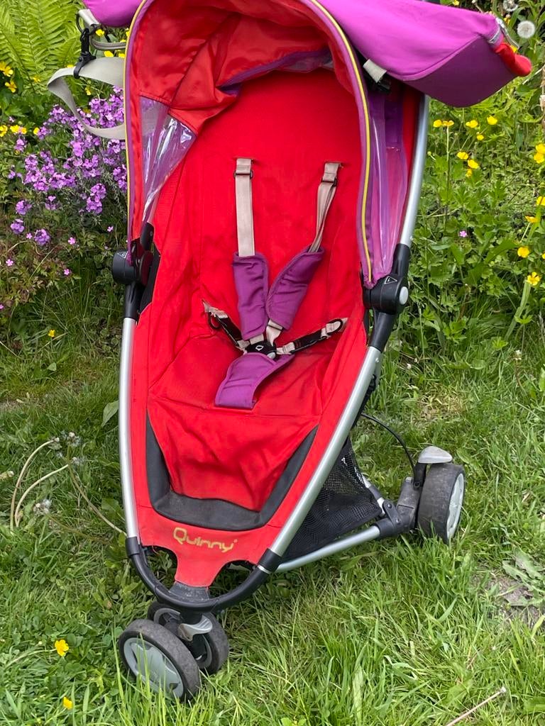 Quinny Zapp Flex buggy - Rood/Paars, Kinderen en Baby's, Buggy's, Ophalen, Zo goed als nieuw, Quinny, Verstelbare rugleuning