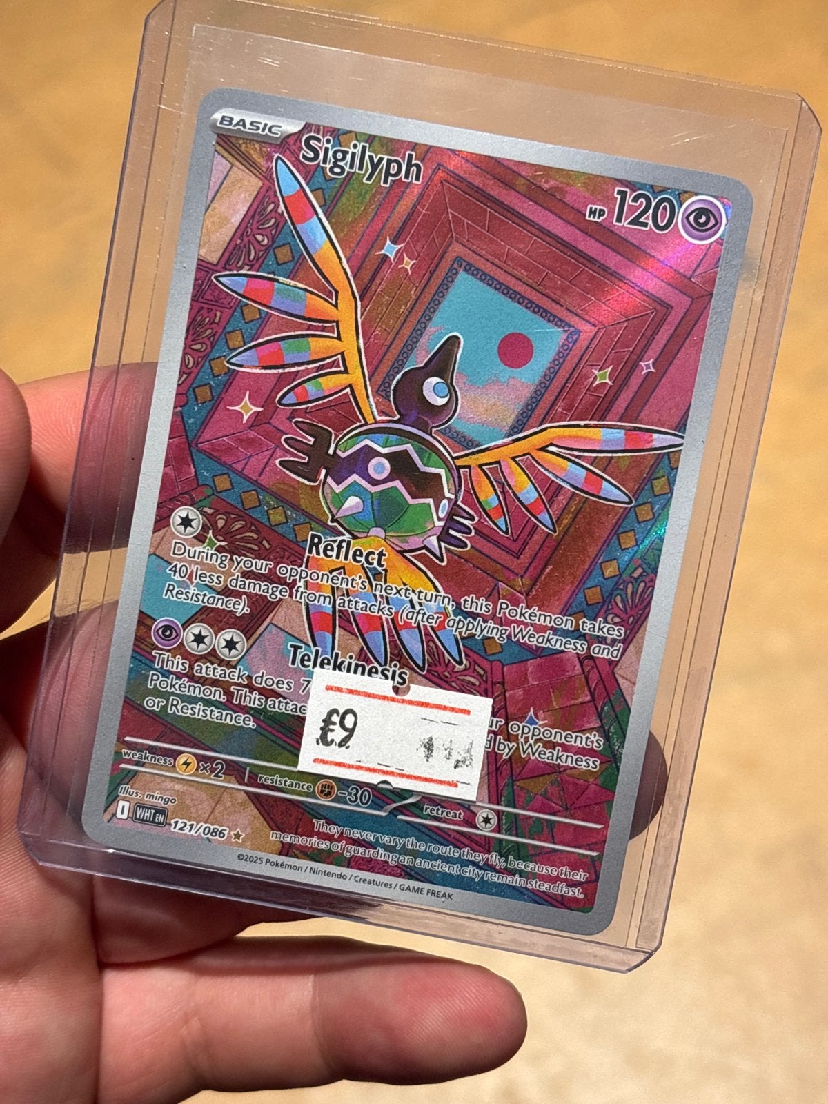 Sigilyph 121/086 Pokémon Kaart - Wit Zeldzaam, Ophalen of Verzenden, Zo goed als nieuw, Losse kaart