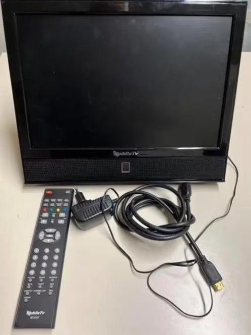 Mobile TV 12 volt met montagesteun en afstandsbediening, Ophalen, Gebruikt