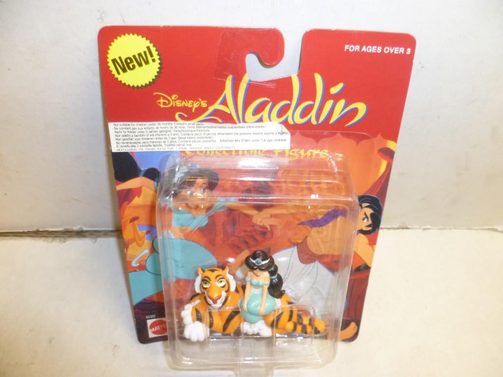 Disney Mattel 1994 Aladdin Jasmine en Rajah figuurtjes, Verzamelen, Ophalen of Verzenden, Overige figuren, Nieuw, Beeldje of Figuurtje