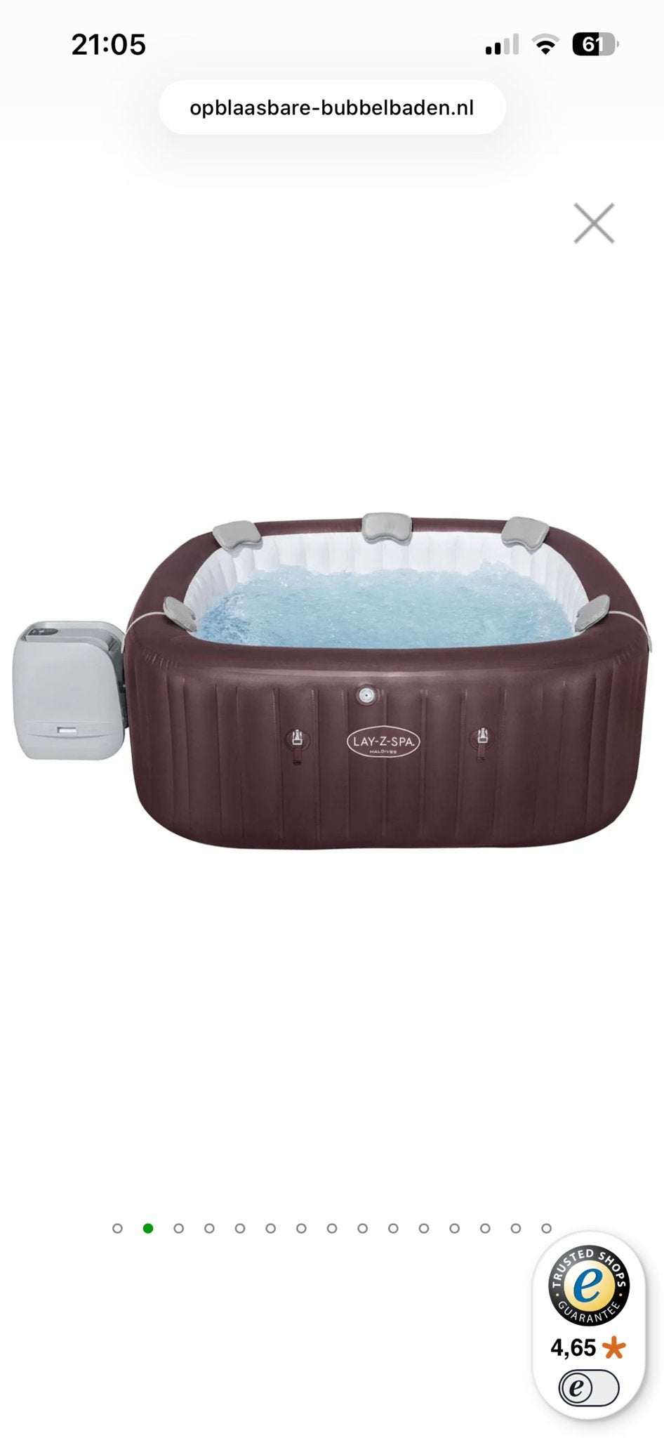 Bestway Lay-Z-Spa: Luxe Opblaasbare Jacuzzi met Jets, Tuin en Terras, Bubbelbaden en Hottubs, Ophalen, Gebruikt, Pomp, Opblaasbaar