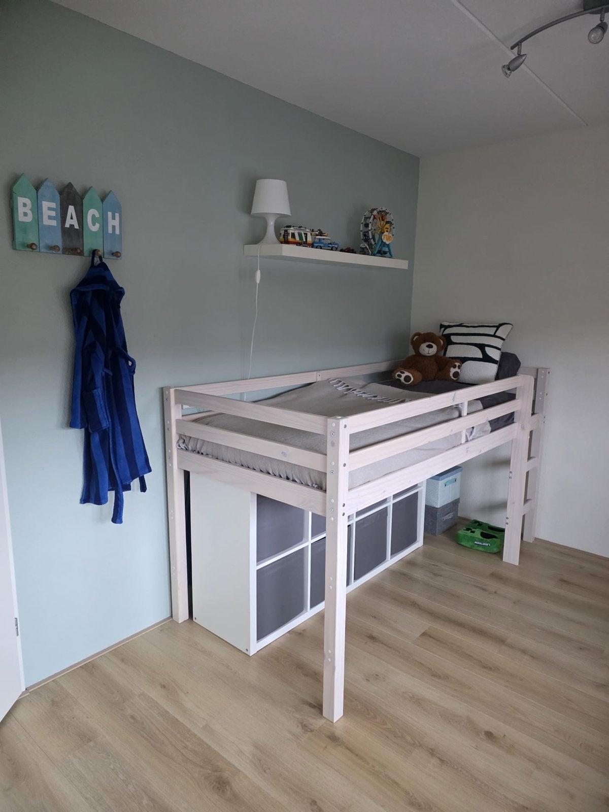 Half Hoogslaper., Ophalen, 85 tot 100 cm, Gebruikt, Hoogslaper of Stapelbed