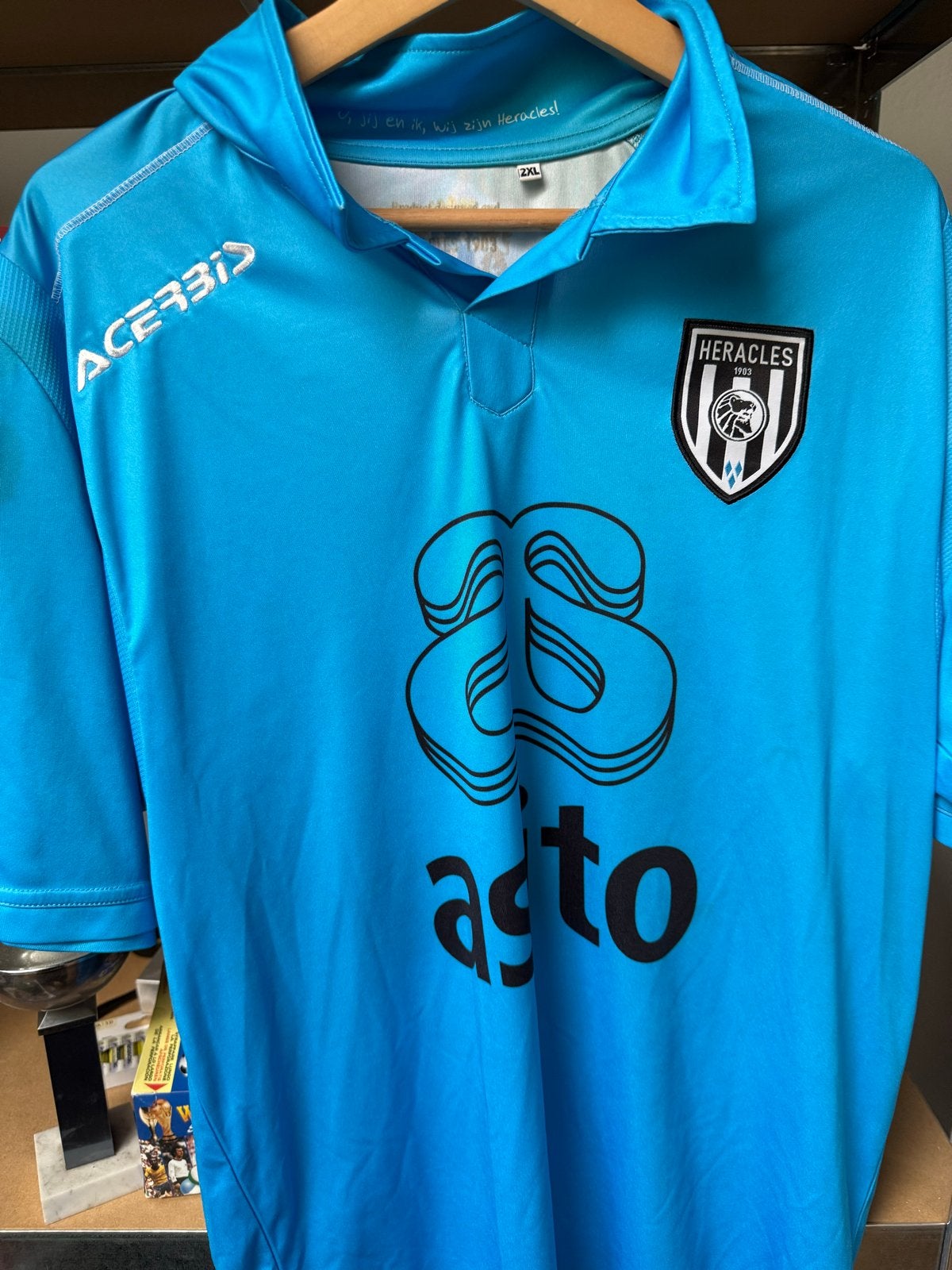 Officieel Heracles Almelo voetbalshirt - Maat 2XL, Blauw, Maat 56/58 (XL), Ophalen of Verzenden, Zo goed als nieuw