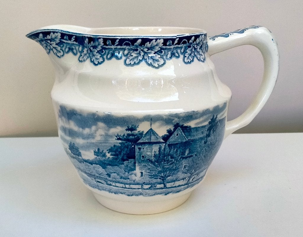 Antieke Boerenhoeve Kan - Societe Ceramique - Blauw Wit, Ophalen of Verzenden