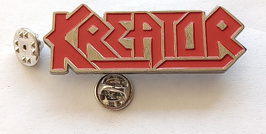 Kreator zeer mooie  shaped logo pin badge speld n6 metal, Ophalen of Verzenden, Nieuw, Overige typen