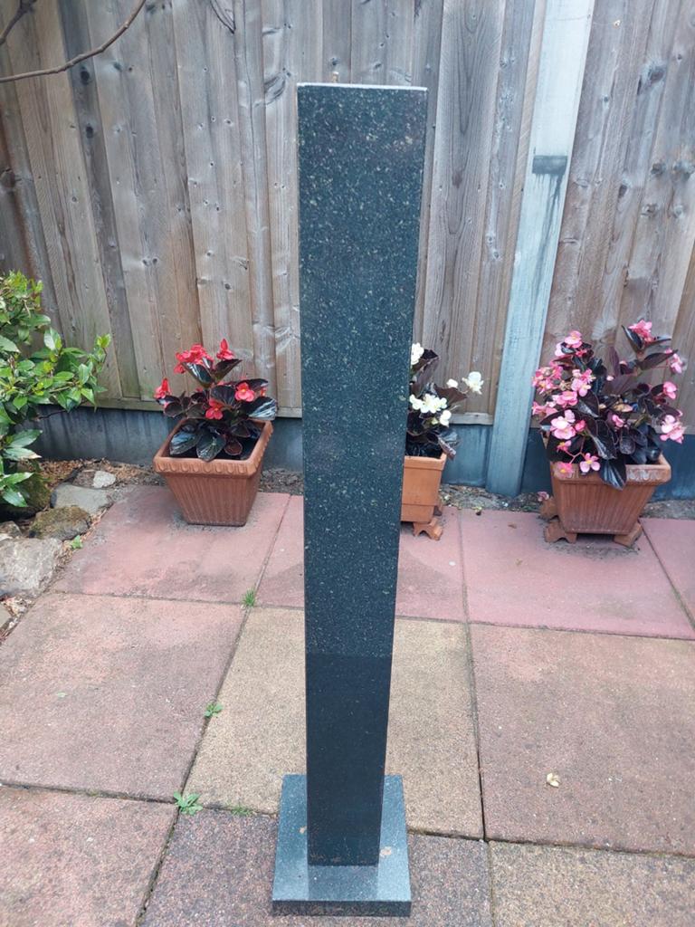 Zwarte marmeren sokkel - 100 cm hoog, Ophalen, Gebruikt