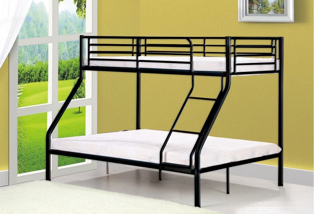 Nicolas 3-persoons stapelbed - 90x200 / 140x200 - Zwart, Huis en Inrichting, Niet ingevuld, Niet ingevuld, Niet ingevuld