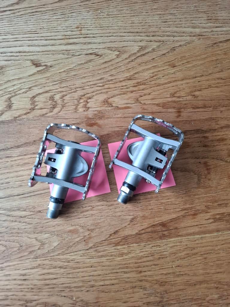 Shimano SPD combi pedalen, Fietsen en Brommers, Fietsonderdelen, Crankstel of Pedalen, Ophalen of Verzenden, Zo goed als nieuw