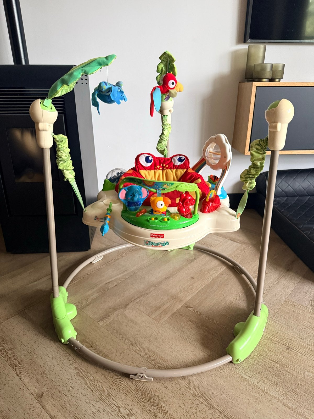 Fisher-Price Rainforest Jumperoo -babyjumper, Ophalen, Gebruikt, Babygym, Met licht