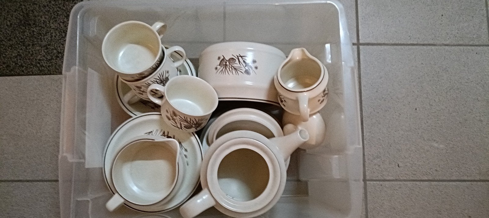 Servies Pinewood W.H. Grindley, Ophalen, Keramiek, Vintage, Zo goed als nieuw