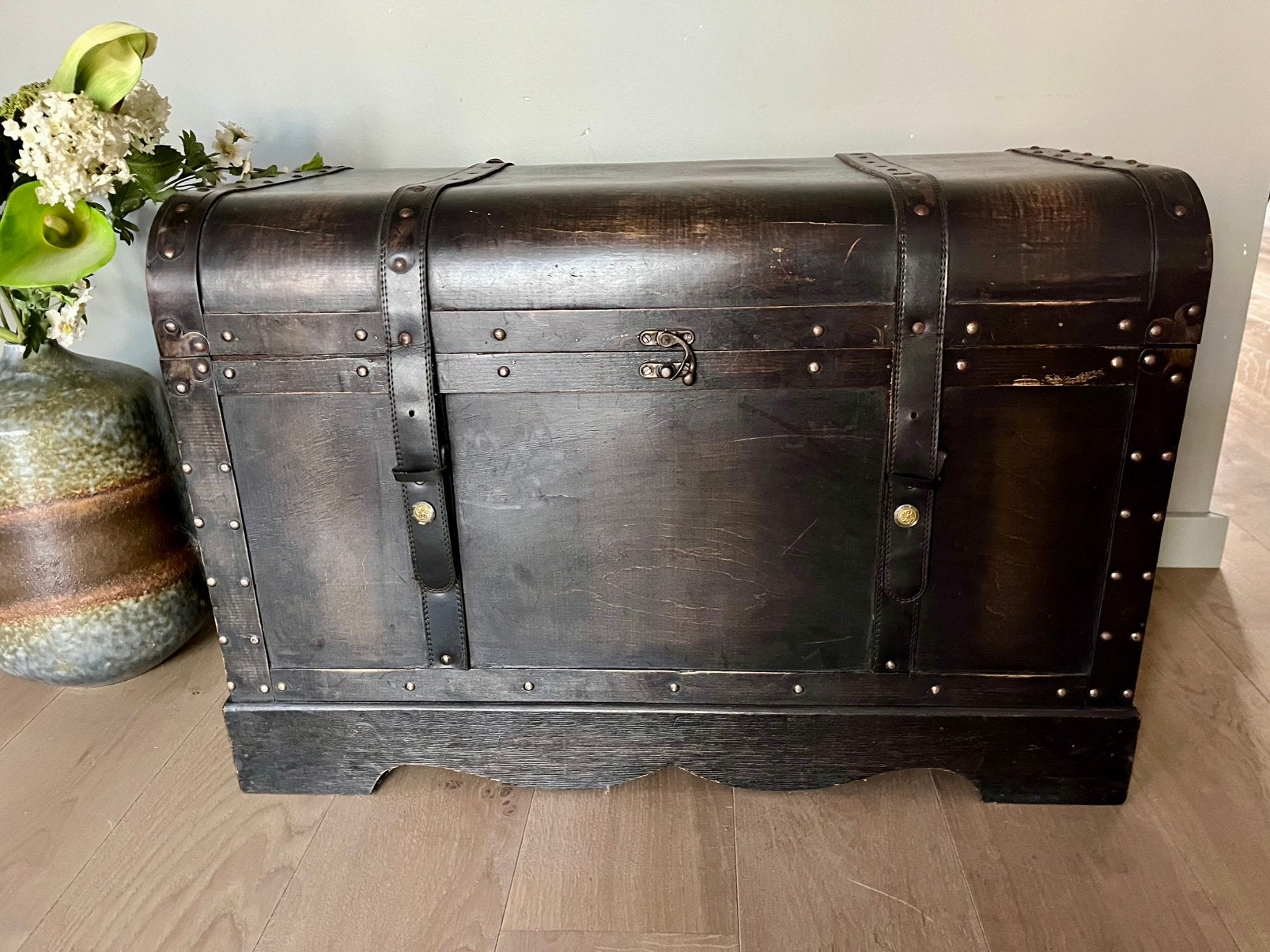 Brocante koloniale dekenkist / kist / koffer, Antiek en Kunst, Ophalen of Verzenden
