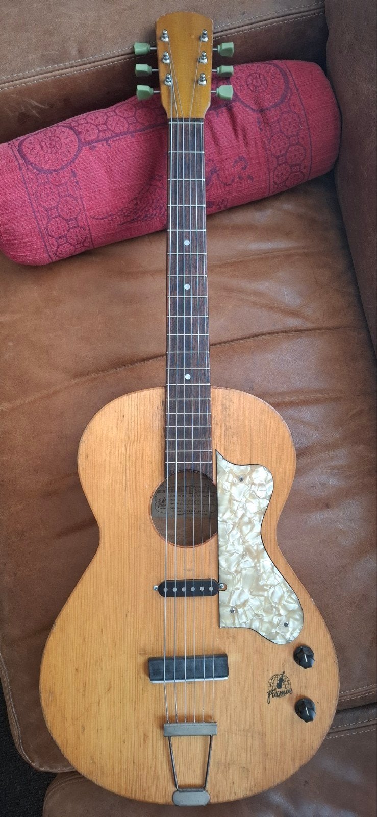 framus 5/1 junior parlor rubber bridge gitaar, Muziek en Instrumenten, Ophalen, Gebruikt, Semi-akoestisch, 6-snarig