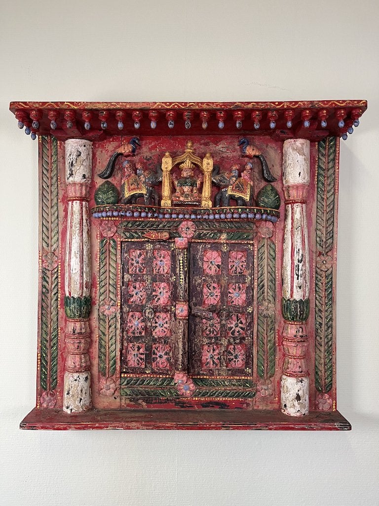Traditionele Indiaanse houten Jharokha, Huis en Inrichting, Niet ingevuld, Gebruikt, Niet ingevuld, Ophalen of Verzenden