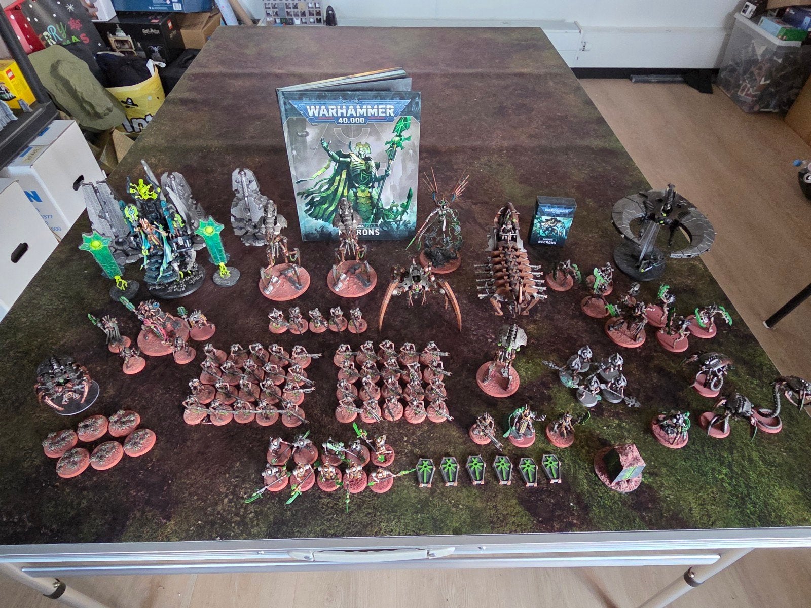 Warhammer 40K Necrons Leger - Groot en Geverfd, Gebruikt, Figuurtje(s), Ophalen of Verzenden, Warhammer 40000