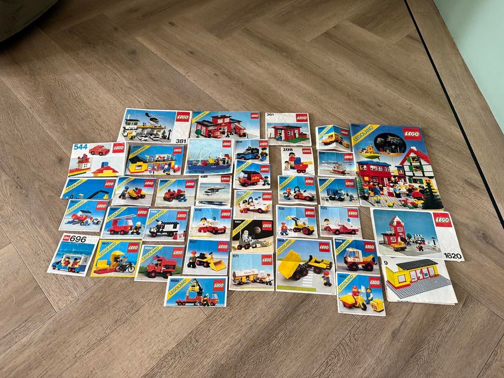 vintage LEGO / partij – 5,5 kg handleidingen + wegplaten, Ophalen of Verzenden, Gebruikt