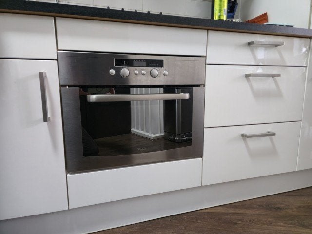 Whirlpool oven-grill-magnetron AMW 524/IX, Witgoed en Apparatuur, Ophalen, 45 tot 50 cm, Whirlpool, Gebruikt