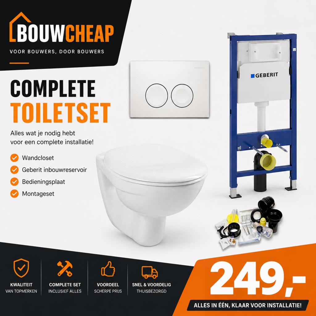 Geberit UP100 set incl. Pot en Zitting, Doe-het-zelf en Verbouw, Sanitair, Ophalen, Toilet