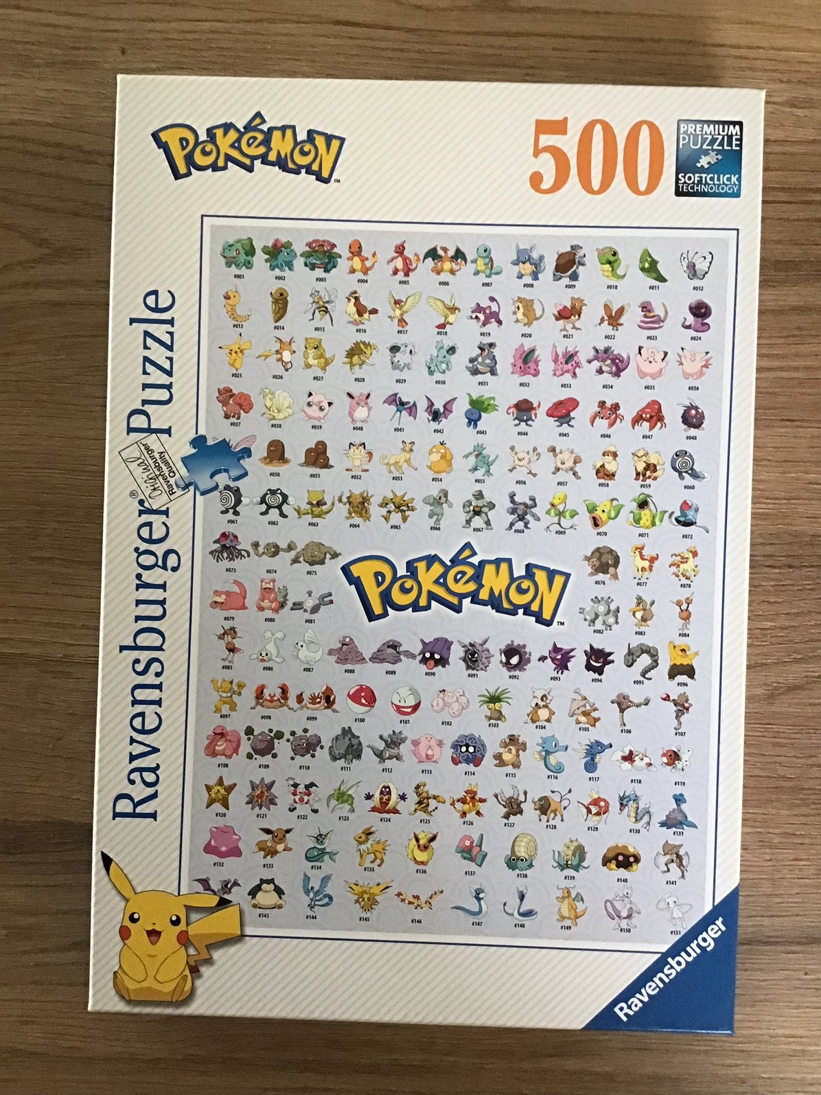 Ravensburger Pokemon puzzel 500 stukjes Pokedex, Ophalen of Verzenden, 500 t/m 1500 stukjes, Zo goed als nieuw, Legpuzzel