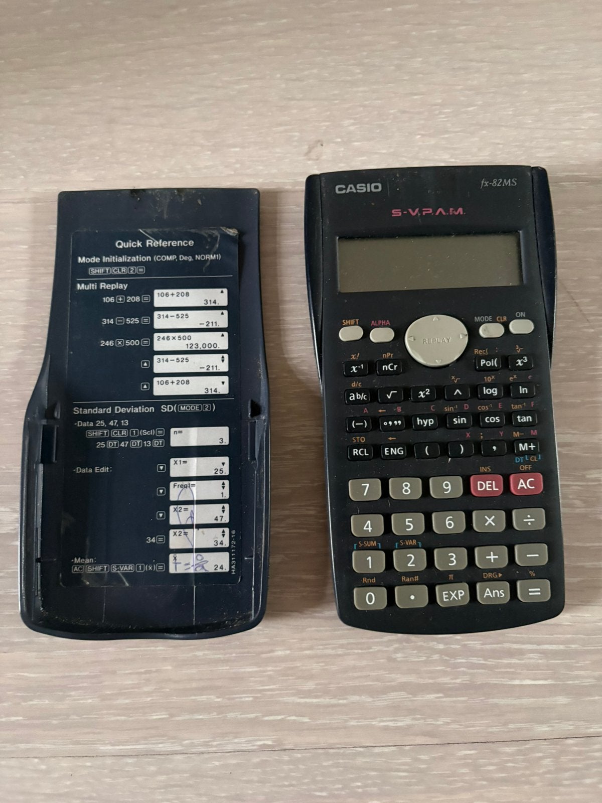 Casio fx-82MS rekenmachine, Ophalen of Verzenden, Gebruikt