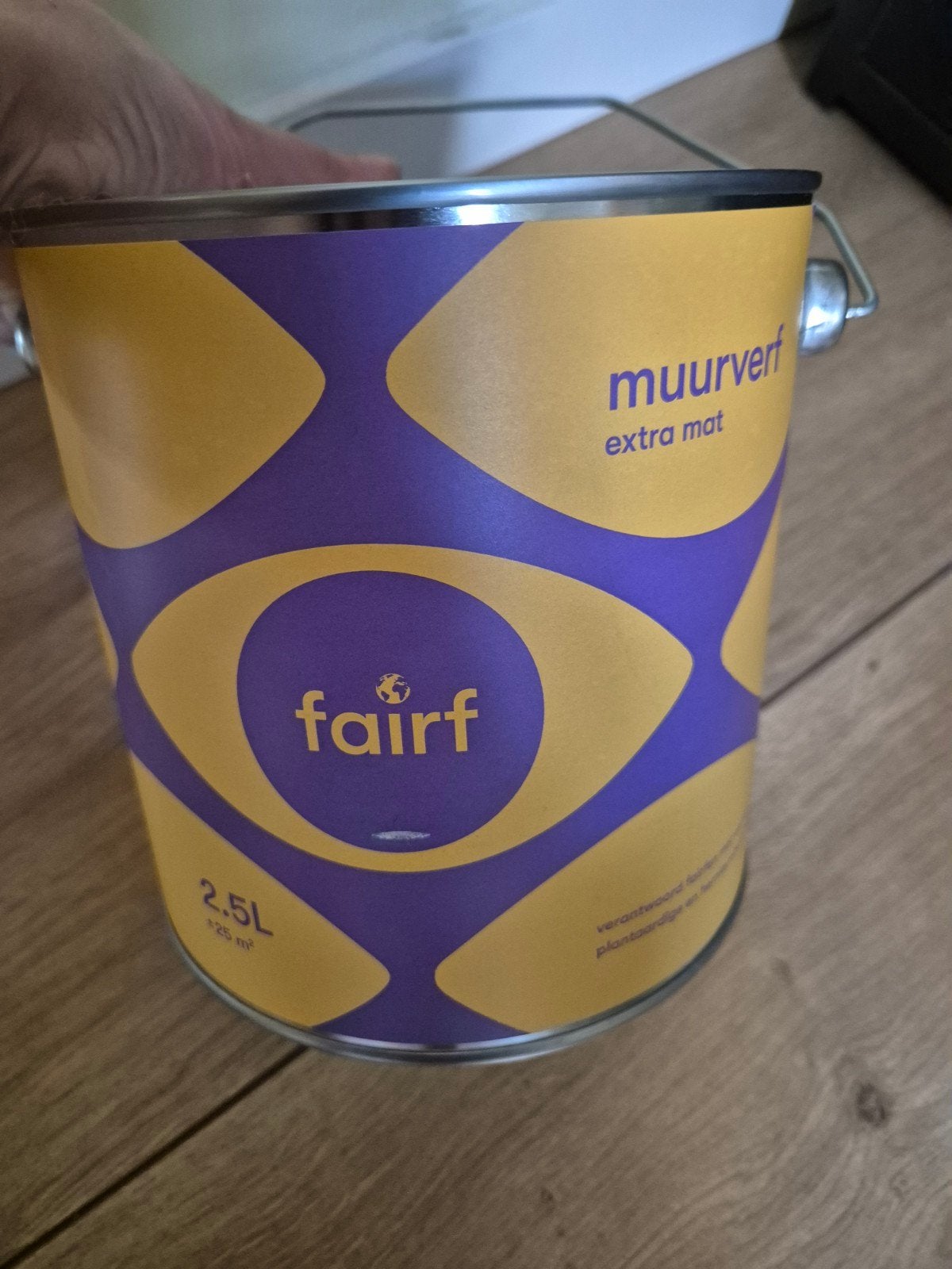Fairf Muurverf Extra Mat 2.5L ongeopend - Kleur Kees, Doe-het-zelf en Verbouw, Ophalen, Blauw, Nieuw, Verf