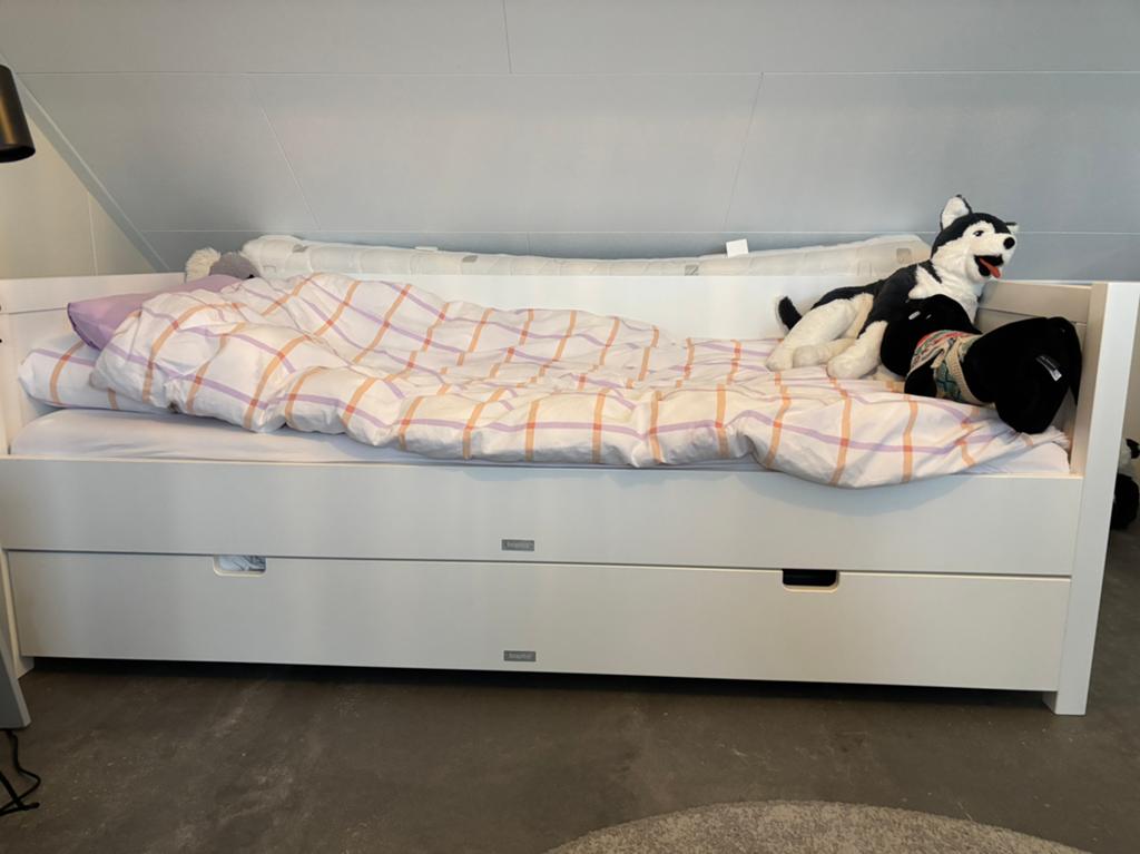 Tienerbed bedbank van Bopita, Ophalen, 85 tot 100 cm, Gebruikt, Lattenbodem