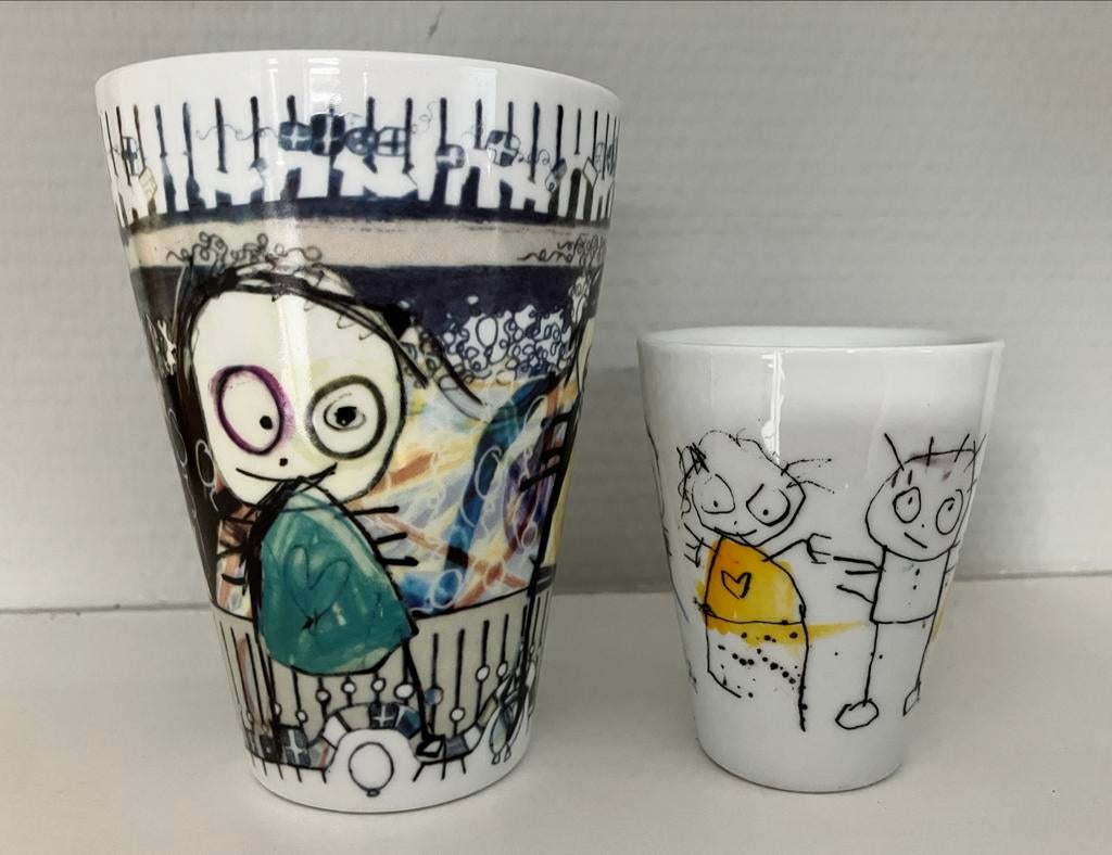 Poal Pava Limited Edition Bekers mokken, Antiek en Kunst, Antiek | Keramiek en Aardewerk, Ophalen of Verzenden