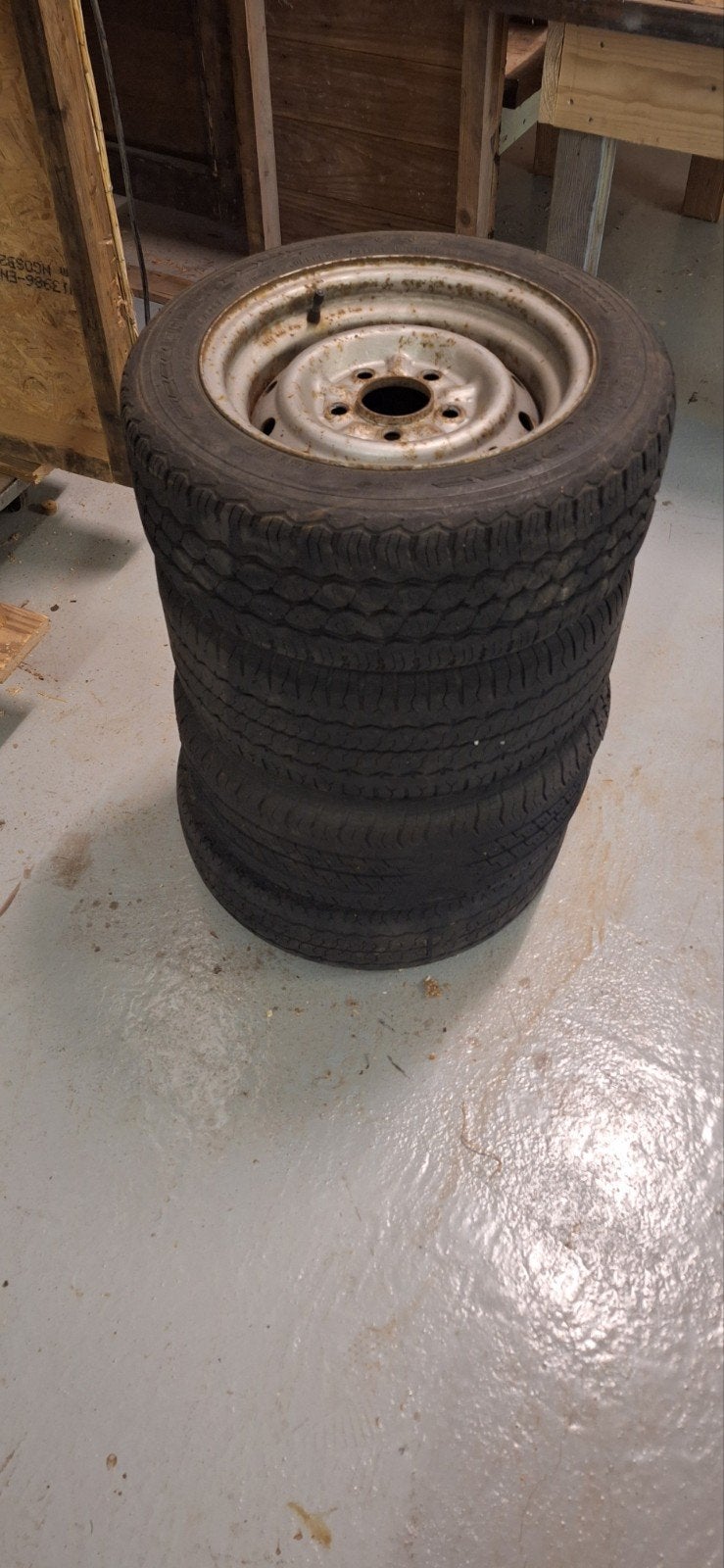 Gebruikte 195/50R13C Banden en Velgen (4 stuks), Gebruikt, 13 inch, Banden en Velgen, 195 mm