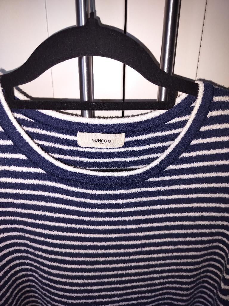 SUNCOO PARIS Anna v Toor truitje zgan blauw wit gestreept M, Kleding | Dames, Maat 38/40 (M), Blauw, Ophalen of Verzenden, Zo goed als nieuw