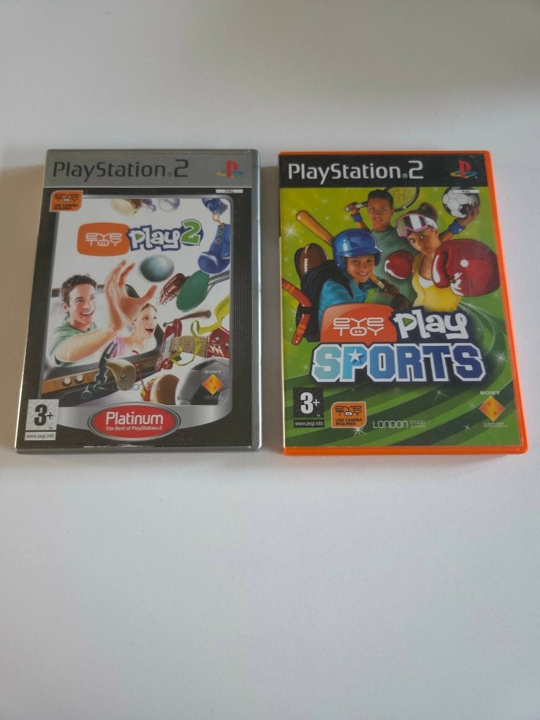 Playstation 2 (PS2) - EyeToy Play 2 + Eyetoy Play Sports, Ophalen of Verzenden, Zo goed als nieuw, Sport, 3 spelers of meer