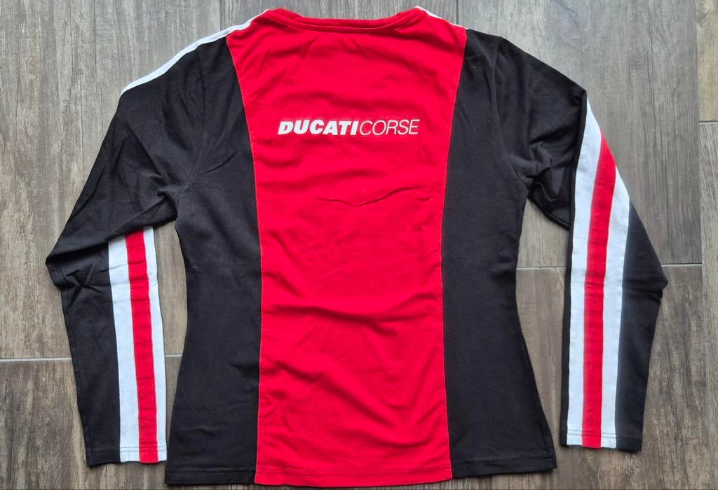 Ducati Corse Longsleeve Shirt Zwart/Rood - Maat S, Zwart, Ophalen of Verzenden, Zo goed als nieuw, Lange mouw