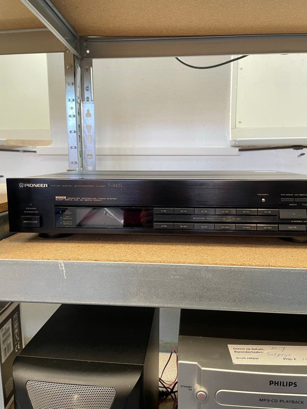 Pioneer F-445L FM/AM Digitale Synthesizer Tuner, Audio, Tv en Foto, Tuners, Ophalen of Verzenden, Gebruikt, Analoog