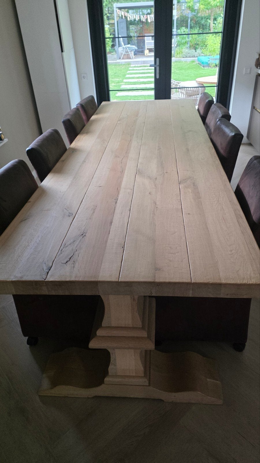 Eikenhouten Eettafel - Fairwood 300 x 100 kloostertafel, Ophalen, Landelijk, Robuust, Eikenhout, 200 cm of meer