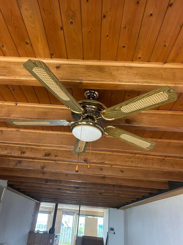 Plafond ventilator lamp, Witgoed en Apparatuur, Ventilatoren, Ophalen, Zo goed als nieuw, Plafondventilator