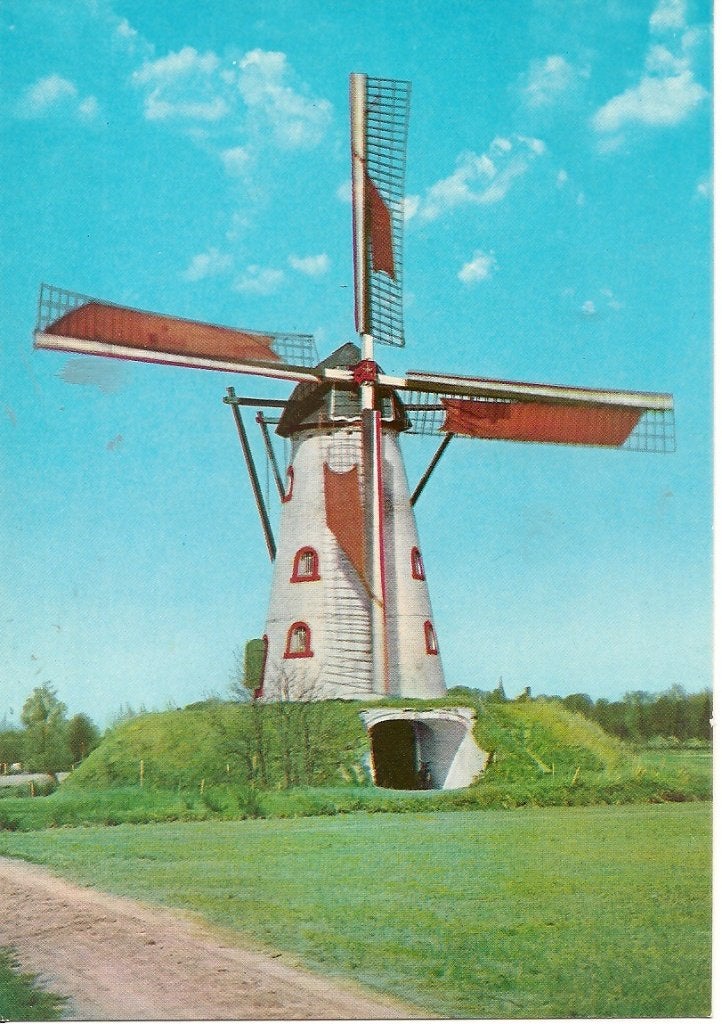 Ansichtkaart Molenland Holland - Kleurrijke Windmolen, Ophalen of Verzenden, 1960 tot 1980, Ongelopen, Zuid-Holland