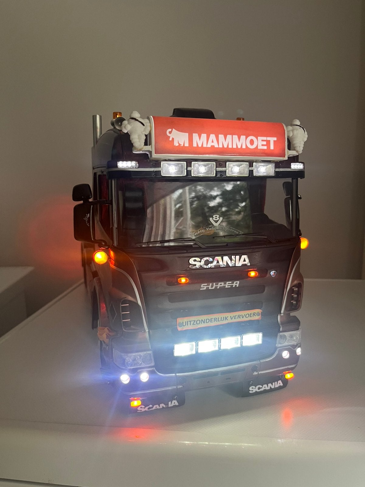 Tamiya Scania + trailer 1:14, Gebruikt, Schaal 1:14, Auto onroad, RTR (Ready to Run)