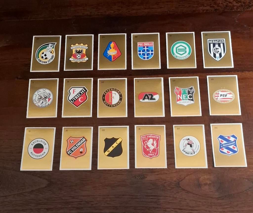 VOETBALPLAATJES GOUDEN CLUBLOGO, Albert Heijn, Ophalen of Verzenden