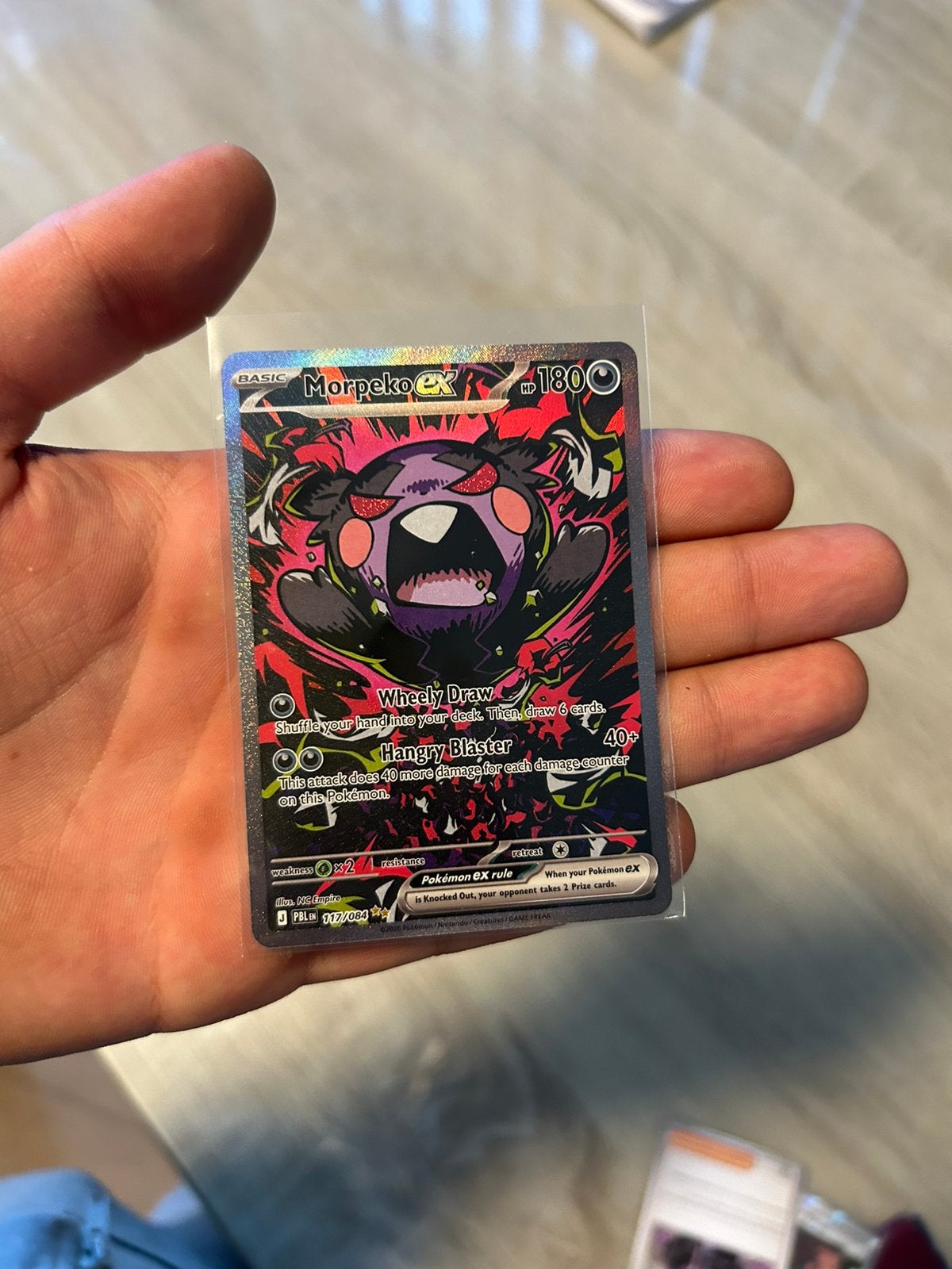 Morpeko ex 117/084 Uitstekende staat!, Hobby en Vrije tijd, Verzamelkaartspellen | Yu-gi-Oh!, Ophalen of Verzenden, Zo goed als nieuw
