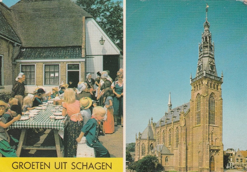 SCHAGEN Kindermaaltijd Ned. Herv. Kerk, Verzamelen, Verzenden, 1960 tot 1980, Gelopen, Noord-Holland