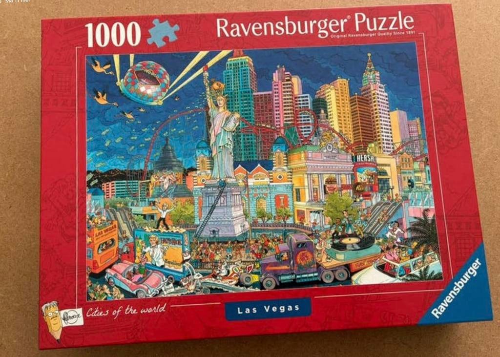 Ravensburger puzzel, Fleroux, Cities of the World, Las Vegas, Ophalen of Verzenden, 500 t/m 1500 stukjes, Zo goed als nieuw