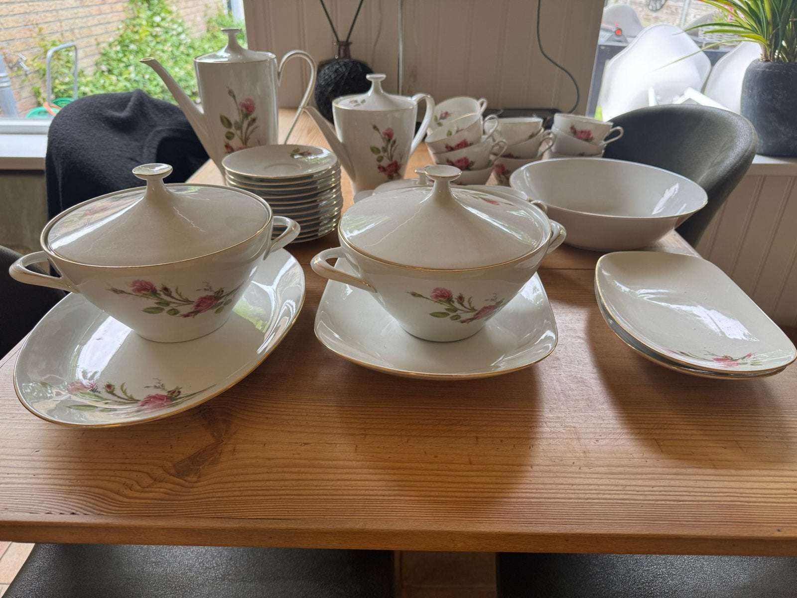 Uitgebreid Kronester Bavaria Servies - Rozen Decor, Ophalen, Gebruikt, Overige merken, Klassiek