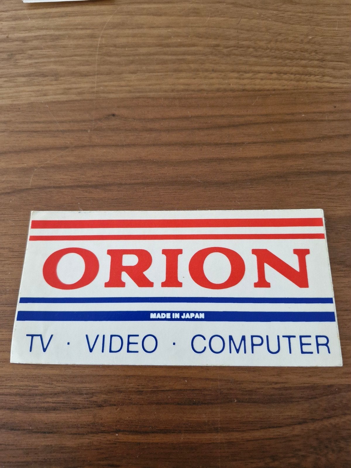 10215 Orion Sticker - Made in Japan - TV Video Computer, Ophalen of Verzenden, Nieuw, Merk