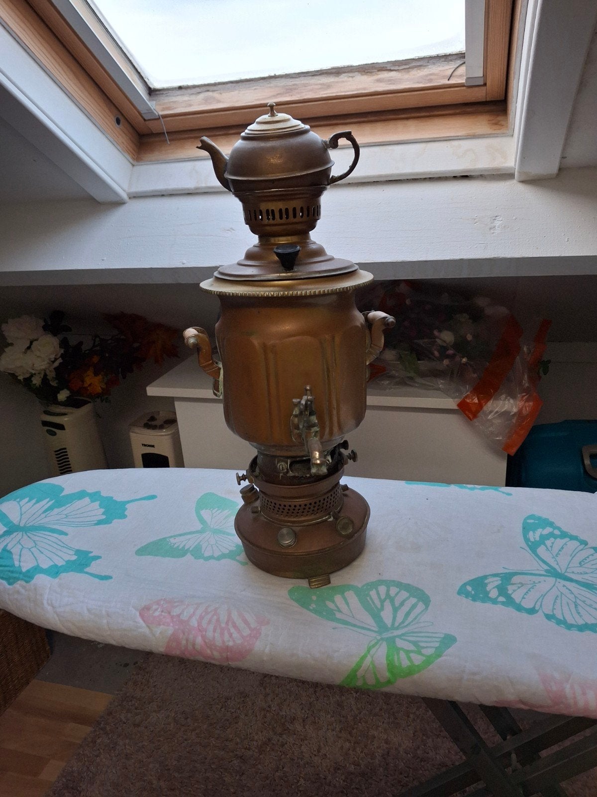 Te koop.Koperen oude thee kan., Ophalen, Gebruikt, Overige schalen, Onderdeel