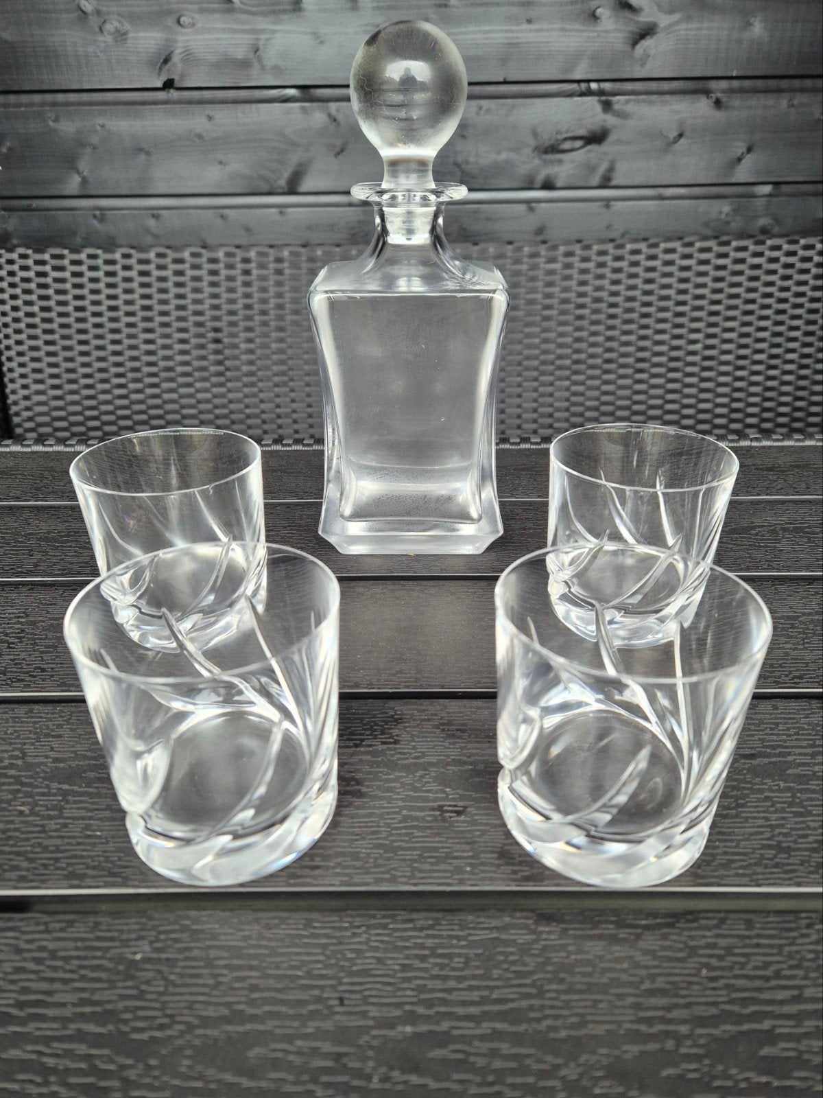 Whisky set met karaf en 4 glazen, Ophalen of Verzenden