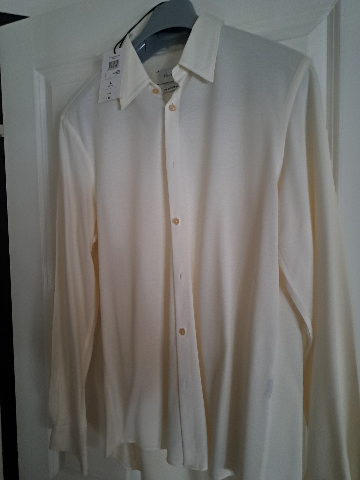 Van Gils overhemd 'The Spotless Shirt' - Crème - Maat L, Kleding | Heren, Overhemden, Overige kleuren, Zo goed als nieuw, Halswijdte 41/42 (L)