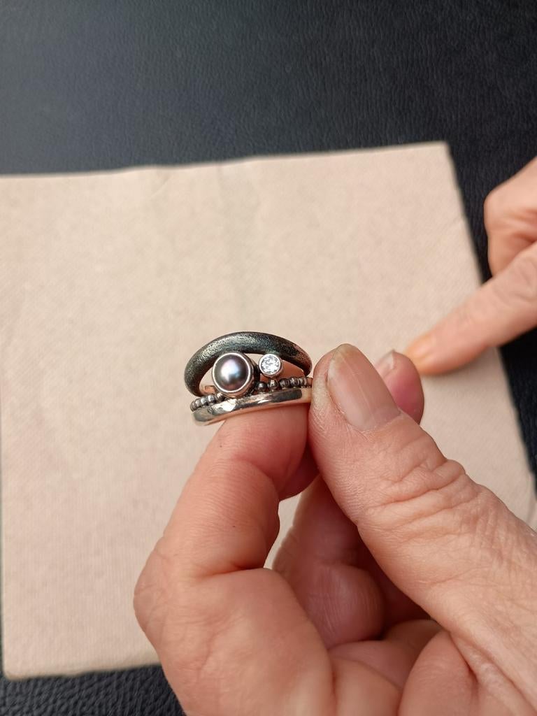 Rabinovich ring, Ophalen of Verzenden, Zo goed als nieuw, 18 tot 19, Zilver