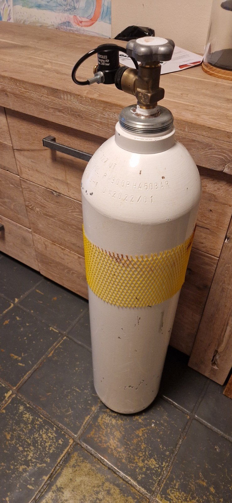 Persluchtfles 20 liter – 300 bar – bouwjaar 2022 inclusief, Ophalen