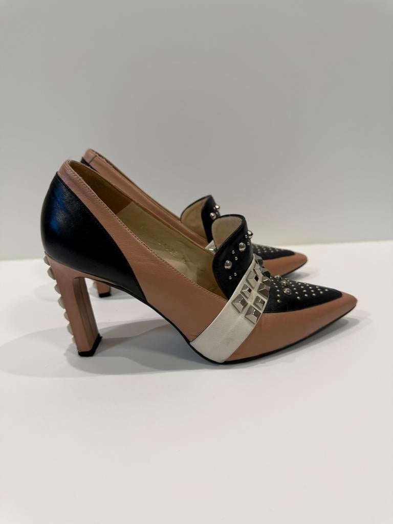 Lodi Pumps met Studs - Zwart, Roze, Wit / maat 38, Pumps, Zwart, Ophalen of Verzenden, Zo goed als nieuw