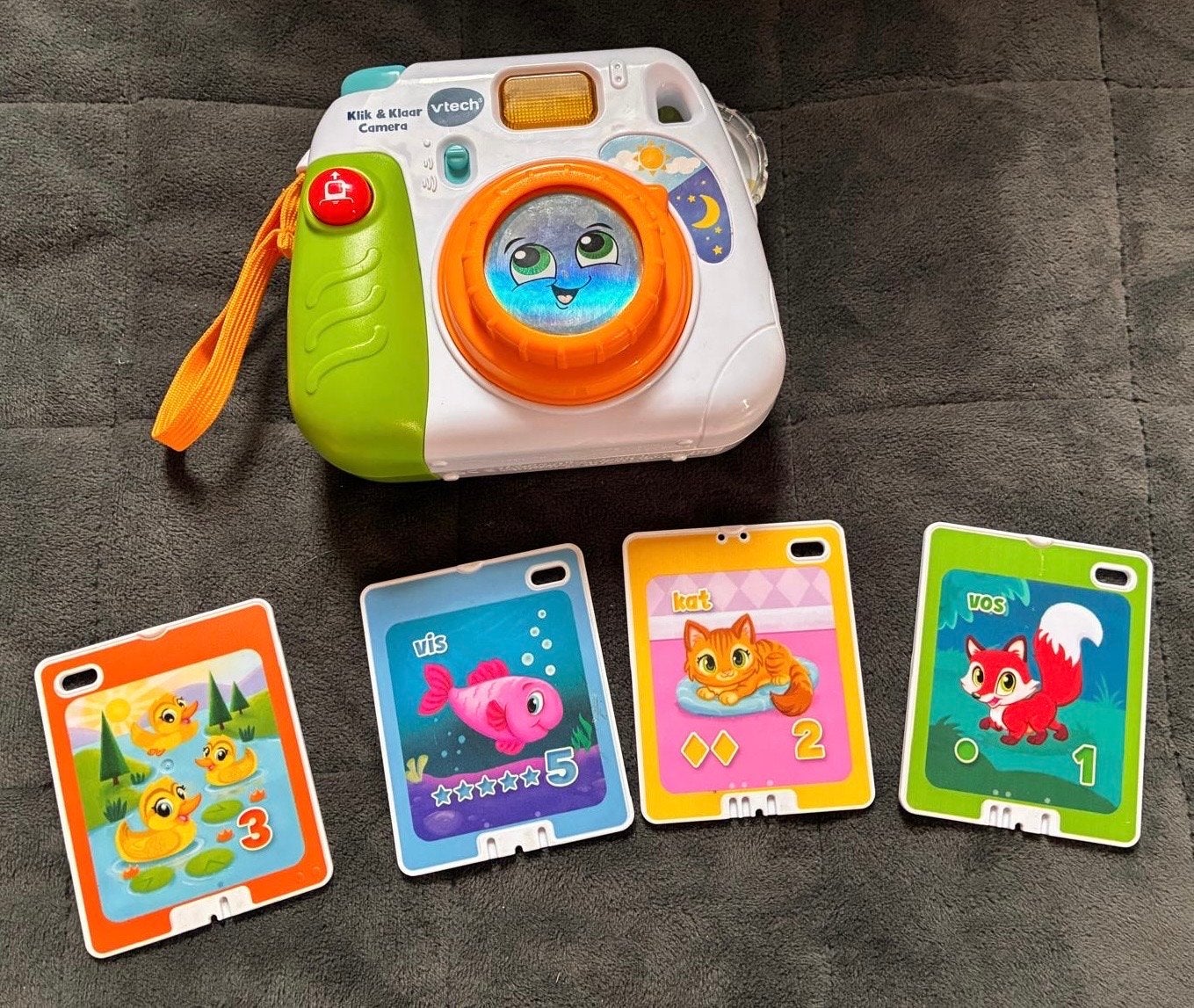 VTech Klik & Klaar Camera met 4 kaarten, Ophalen of Verzenden, Gebruikt, Taal en Lezen, Met licht